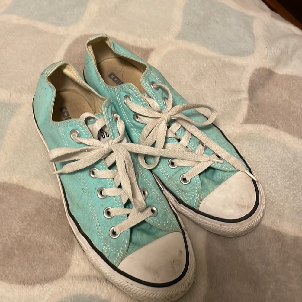 Light teal Converse